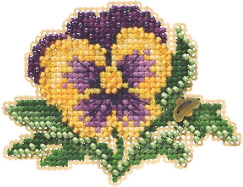 مجموعة زينة بخياطة متقاطعة مطرزة من Tricolor بانسي Mill Hill 2019 Spring Bouquet MH181911 in Saudi Arabia