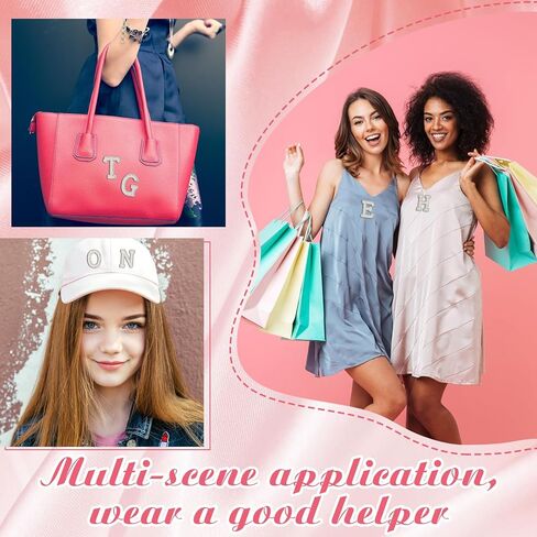 130 قطعة من رقع حجر الراين واللؤلؤ على الكي من جليتينسيل، رقع حروف لامعة مزينة باللؤلؤ مزينة بالكي على الحروف الابجدية الانجليزية من A-Z لاصلاح الحرف اليدوية in Kuwait