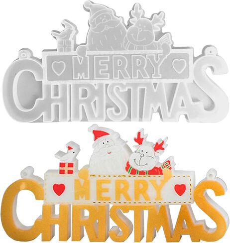 قالب عيد الميلاد من DSHE للراتنج، زخرفة شجرة عيد الميلاد المجيد، قالب صب مجوهرات من السيليكون، قالب إيبوكسي من الراتنج، أداة ديكور يدوية لصنع زينة باب عيد الميلاد لتزيين المنزل بنفسك in Kuwait