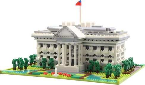 دفوب مكعبات بناء صغيرة صغيرة بتصميم معماري وايت هاوس (2021 قطعة) - مجموعة مكعبات بناء ثلاثية الابعاد للاطفال والكبار in Kuwait