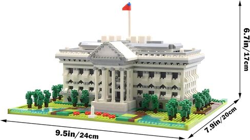 دفوب مكعبات بناء صغيرة صغيرة بتصميم معماري وايت هاوس (2021 قطعة) - مجموعة مكعبات بناء ثلاثية الابعاد للاطفال والكبار in Kuwait