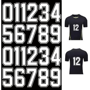 22 Pcs Iron on Numbers Iron on Letters,8 Inch T-Shirt Heat Transfer 0 to 9 Jersey Soft Iron-on Numbers (Black)