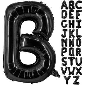Lovoir 40 Inch Large Black Letter A Balloons Big Size Jumbo Mylar Foil Helium Balloon for Birthday Party Celebration Decorations Alphabet Black A in Saudi Arabia