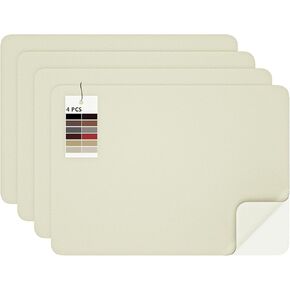 Self Adhesive Leather Repair Patch, 2pcs Smoth Leather Repair Tape for Furniture, Vinyl Leather Repair Kit for Car Seat, Couch, Chair, Sofa, and Furniture Upholstery (Beige White)