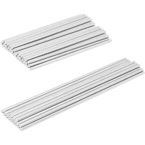 BENECREAT 60Pcs 2 Sizes 304 Stainless Steel Rods, 4inch/6inch Solid Stainless Steel Rod Pins for Crochet Blocking Board Knitting Supplies Accessories, 3mm Diameter