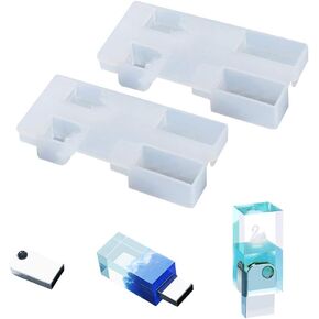 2 قطعة USB الراتنج العفن DIY USB ديكورات الراتنج الديكور الحرفية USB فلاش درايف DIY العفن الايبوكسي الراتنج قوالب للمجوهرات in Kuwait