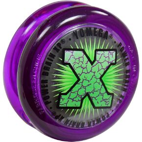 Yomega Power Brain XP yoyo - يويو احترافي مع مفتاح ذكي يمكّن اللاعبين من الاختيار بين أنماط اللعب اليدوية والإرجاع التلقائي. + سلسلتين إضافيتين وضمان لمدة 3 أشهر (أرجواني)