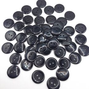 50PC Yellow Round Resin 2 Holes Sewing Buttons 23mm( 7/8") Dia