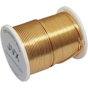 JVX 16 مقياس 5 ياردة سلك مجوهرات مطرز وسلك أعمال يدوية سلك نحاسي مقاوم للتلطيخ لون ذهبي in Kuwait