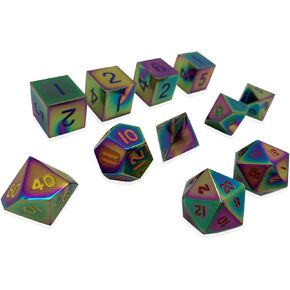 مجموعة مكونة من 11 قطعة من BiFrost Thieves تحتوي على نرد متعدد السطوح معدني بالكامل من Norse Foundry | ألعاب الرياضيات آر بي جي DND باثفايندر in Kuwait