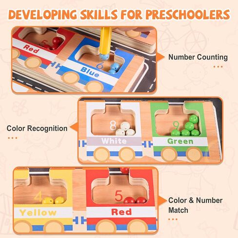 متاهة اللون والأرقام المغناطيسية من مورفيل، ألعاب مونتيسوري لعمر سنتين فما فوق، لغز لوحة أبجدية مغناطيسية خشبية، تعلم العد المهارات الحركية الدقيقة للأطفال الصغار الذين تتراوح أعمارهم بين 2 3 4 5 in Kuwait