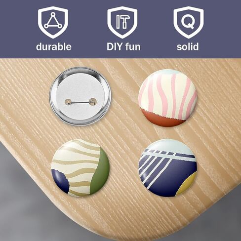 110 قطعة من لوازم صنع الأزرار الفارغة لالة صنع الازرار، اجزاء زر دبوس شارة دائرية، 58 ملم 44 ملم دبوس غطاء خلفي مع غشاء شفاف، لمستلزمات الحرف اليدوية (فضي، ابيض) in Kuwait