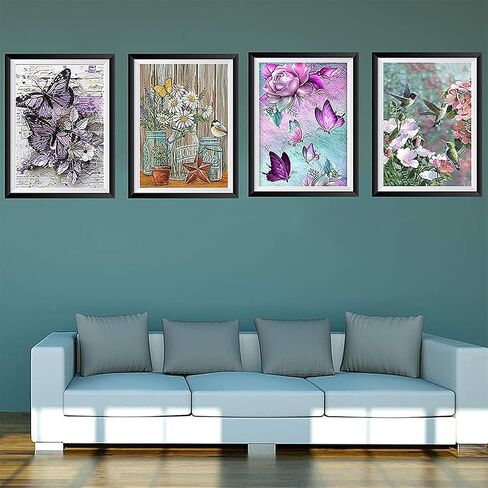 لوحات الماس 5D DIY مضحك الغابات الماعز الكريستال جولة الحفر صورة اليدوية التطريز الفن لشريط مقهى المرآب المنزل هدية عيد ميلاد الزفاف (8x12 بوصة) in Kuwait