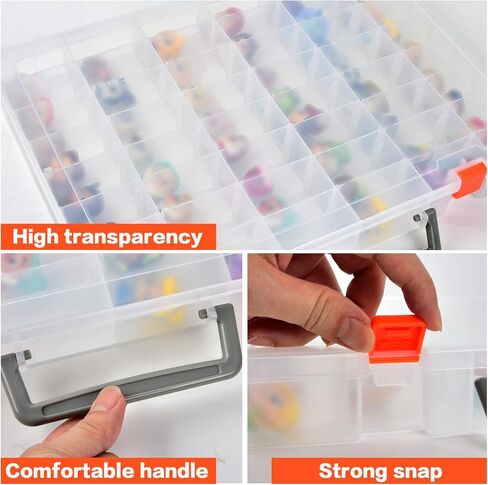 حافظة متوافقة مع سلسلة ديزني دوربلز مالتي بيك 7 8 6 5، مجموعة العاب صغيرة قابلة للتجميع لشخصيات اميرات ديزني، حامل منظم عرض العاب الاطفال (صندوق فقط) - شفاف in Kuwait