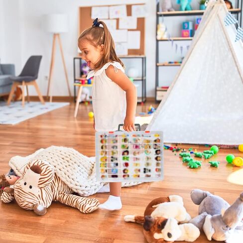 حافظة متوافقة مع سلسلة ديزني دوربلز مالتي بيك 7 8 6 5، مجموعة العاب صغيرة قابلة للتجميع لشخصيات اميرات ديزني، حامل منظم عرض العاب الاطفال (صندوق فقط) - شفاف in Kuwait