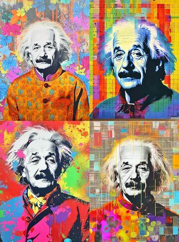 The Genius Quartet - أفضل أحجية الصور المقطوعة الجديدة المكونة من 1000 قطعة للبالغين - تصميم حصري لفن البوب ​​ألبرت أينشتاين - ألغاز ممتازة صديقة للبيئة من Cross & Glory - هدية مثالية لمحبي الألغاز in Kuwait