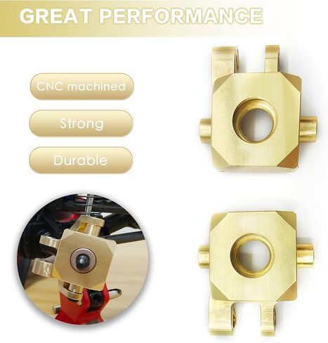 مفاصل توجيه نحاسية شديدة التحمل من رافلوت، ملحقات ترقية مفصل التوجيه لسيارة كرولر ار اكس 4 ام بمقياس 1/18 in Kuwait