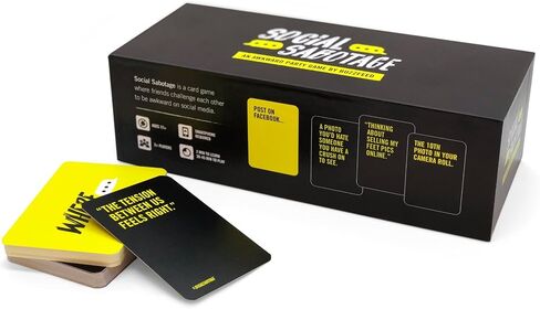 Social Sabotage: An Awkward Party Game by BuzzFeed, Includes 500 Hilariously Awkward Cards To Post On Social Media, For 3 or More Players in Saudi Arabia