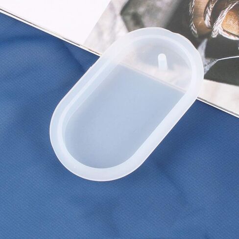 Nifocc Oval Keychain Silicone Mold Oval Keychain Charms Epoxy Resin Molds Casting Molds with Hole for DIY Crafts Making Large Size 6 Pcs in Kuwait