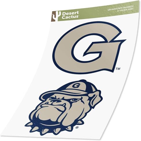 ملصق من الفينيل لجامعة جورج تاون Hoyas GU لزجاجة مياه للكمبيوتر المحمول ودفتر قصاصات السيارة (مجموعة 4 بوصة V1) in Saudi Arabia