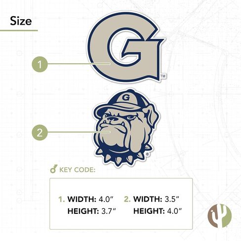 ملصق من الفينيل لجامعة جورج تاون Hoyas GU لزجاجة مياه للكمبيوتر المحمول ودفتر قصاصات السيارة (مجموعة 4 بوصة V1) in Saudi Arabia