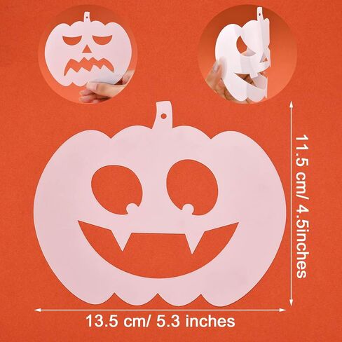 24 Pieces Halloween Pumpkin Faces Stencil Plastic Pumpkin Drawing Templates Pumpkin Pattern Stencils Reusable Face Art Stencils for Pumpkin Carving DIY Painting Crafting in Saudi Arabia