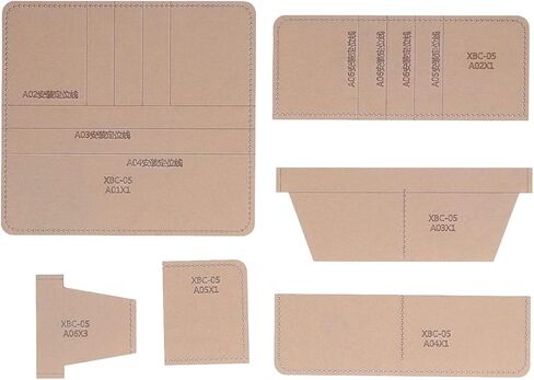 Long Wallet Acrylic Template,6Pcs DIY Leathercraft Clear Acrylic Wallet Pattern Stencil Transparent Handmade Leather Goods for DIY Tool in Saudi Arabia