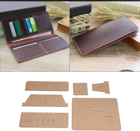 Long Wallet Acrylic Template,6Pcs DIY Leathercraft Clear Acrylic Wallet Pattern Stencil Transparent Handmade Leather Goods for DIY Tool in Saudi Arabia