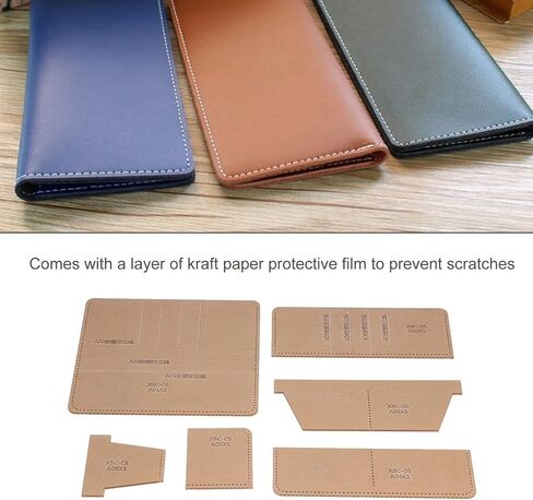 Long Wallet Acrylic Template,6Pcs DIY Leathercraft Clear Acrylic Wallet Pattern Stencil Transparent Handmade Leather Goods for DIY Tool in Saudi Arabia