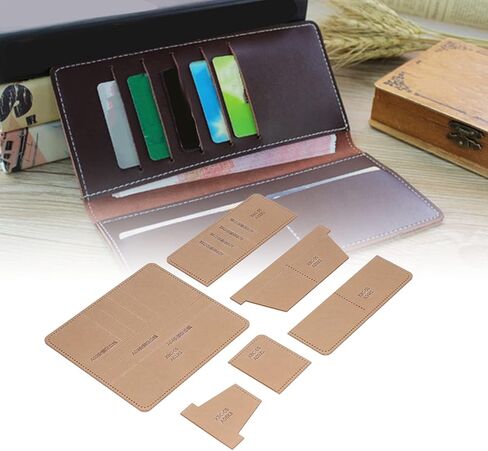 Long Wallet Acrylic Template,6Pcs DIY Leathercraft Clear Acrylic Wallet Pattern Stencil Transparent Handmade Leather Goods for DIY Tool in Saudi Arabia
