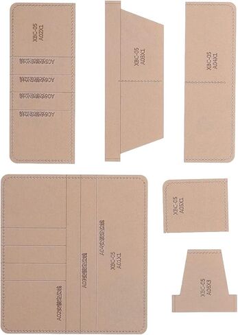 Long Wallet Acrylic Template,6Pcs DIY Leathercraft Clear Acrylic Wallet Pattern Stencil Transparent Handmade Leather Goods for DIY Tool in Saudi Arabia