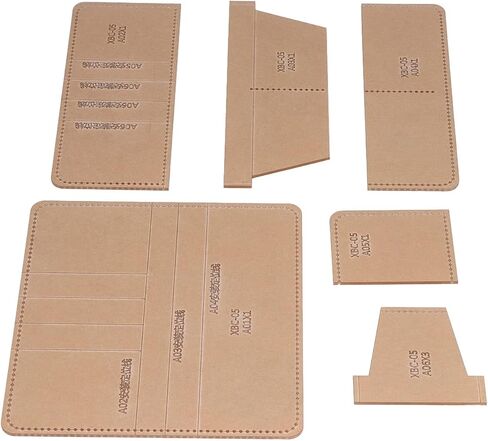 Long Wallet Acrylic Template,6Pcs DIY Leathercraft Clear Acrylic Wallet Pattern Stencil Transparent Handmade Leather Goods for DIY Tool in Saudi Arabia