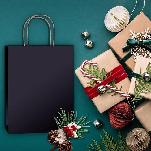 حقائب هدايا UCGOU مقاس 5.25 × 3.75 × 8 و8 × 4.25 × 10.5 و10 × 5 × 13 بوصة مقاس مختلط 75 قطعة إجماليًا - 25 قطعة لكل كيس ورق كرافت بني مع مقابض وحقائب تسوق وحقائب هدايا للحفلات وحقائب الهدايا الجيدة in Kuwait