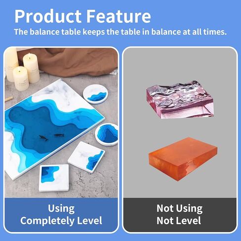 15.7x11.8in Leveling Board for Epoxy Resin, Adjustable Resin Leveling Board，Self-Leveling Table with Silicone Pad ，for DIY Resin Supplies, Acrylic Pouring Tool in Kuwait