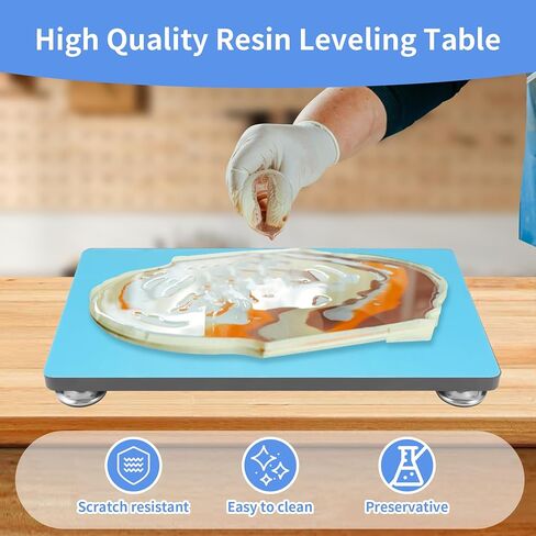 15.7x11.8in Leveling Board for Epoxy Resin, Adjustable Resin Leveling Board，Self-Leveling Table with Silicone Pad ，for DIY Resin Supplies, Acrylic Pouring Tool in Kuwait