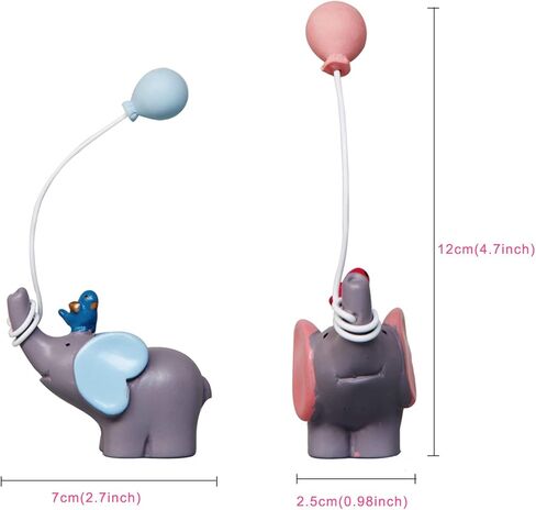زوج واحد من أغطية الكيك من Sunormi باللون الأزرق والوردي مع بالونات تزيين الكعك لحفلات استقبال المولود الجديد للبنات والأولاد والبنات وديكور كعكة عيد ميلاد للأطفال in Kuwait