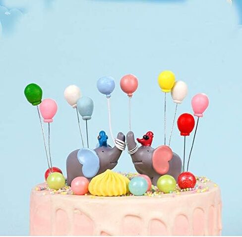 زوج واحد من أغطية الكيك من Sunormi باللون الأزرق والوردي مع بالونات تزيين الكعك لحفلات استقبال المولود الجديد للبنات والأولاد والبنات وديكور كعكة عيد ميلاد للأطفال in Kuwait