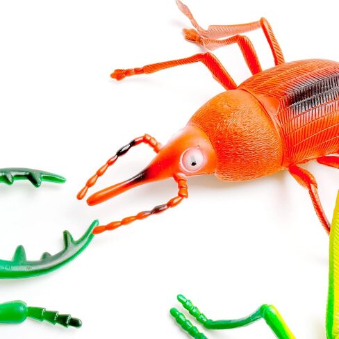 مجموعة مجسمات حشرات كبيرة من ايدينيدز مكونة من 6 قطع بتصميم خنفساء واقعية، نموذج حشرات خنفساء مقلد لحفلات اعياد الميلاد والهالوين، مقاس L in Kuwait