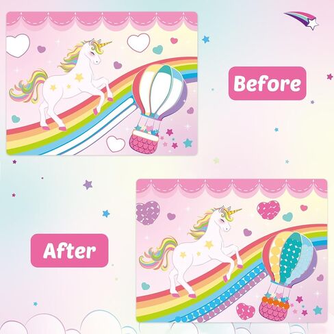 wernnsai ملصقات نقطية فن حرفة للأطفال من سن 4 إلى 8 سنوات - مجموعة أنشطة فنية لملصقات نقطية 8 موضوع يونيكورن مع ملصقات لا فوضى، مجموعات حرفية رسم خالية من الفوضى للأطفال الصغار الفتيات تعلم ما قبل المدرسة in Kuwait