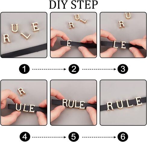 WADORN 26pcs Letter Slide Charms, Gold Alphabet Letter A-Z Beads Charms 11.5-12mm Hole Zinc Alloy Letter Pendants DIY Jewelry Crafts Accessories for Bracelet Wristbands Necklace Choker Making in Saudi Arabia