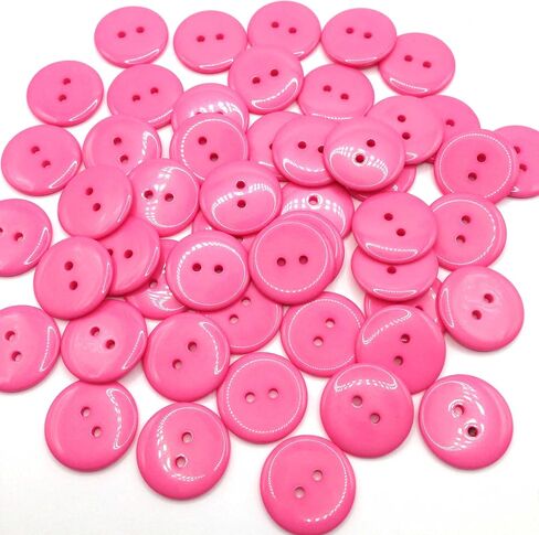 50PC Yellow Round Resin 2 Holes Sewing Buttons 23mm( 7/8") Dia in Saudi Arabia