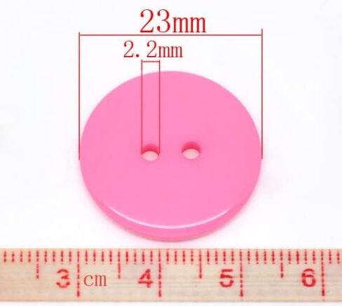 50PC Yellow Round Resin 2 Holes Sewing Buttons 23mm( 7/8") Dia in Saudi Arabia