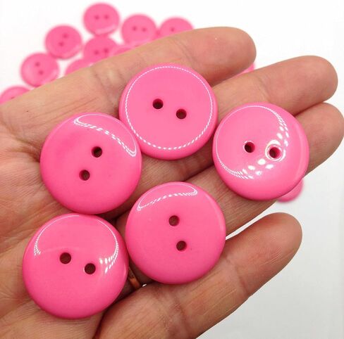 50PC Yellow Round Resin 2 Holes Sewing Buttons 23mm( 7/8") Dia in Saudi Arabia