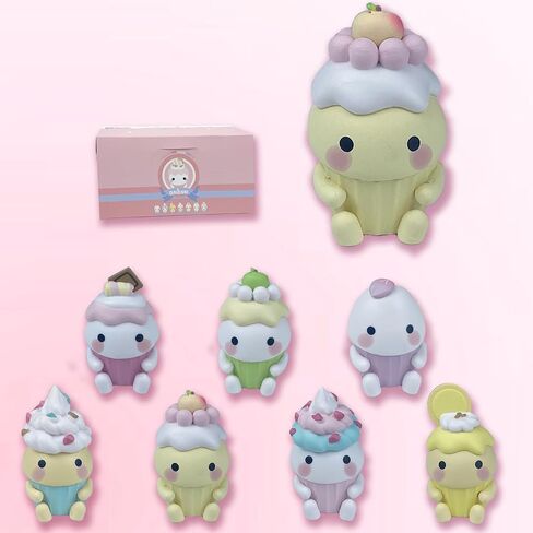 صندوق مكفوفين من كيداو، مجسمات لطيفة لتزيين سطح المكتب، مجسمات شخصيات لطيفة قابلة للتجميع بتصميم عشوائي، صندوق غامض، هدية ابداعية للكريسماس واعياد الميلاد والعطلات، 8 قطع in Kuwait