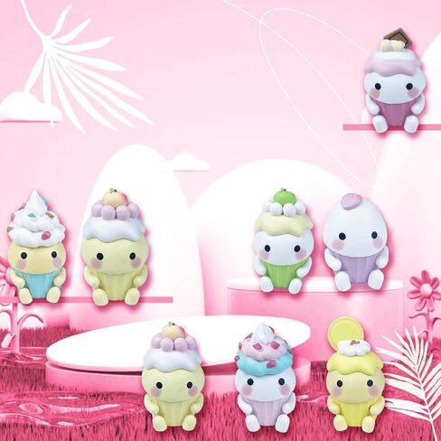 صندوق مكفوفين من كيداو، مجسمات لطيفة لتزيين سطح المكتب، مجسمات شخصيات لطيفة قابلة للتجميع بتصميم عشوائي، صندوق غامض، هدية ابداعية للكريسماس واعياد الميلاد والعطلات، 8 قطع in Kuwait