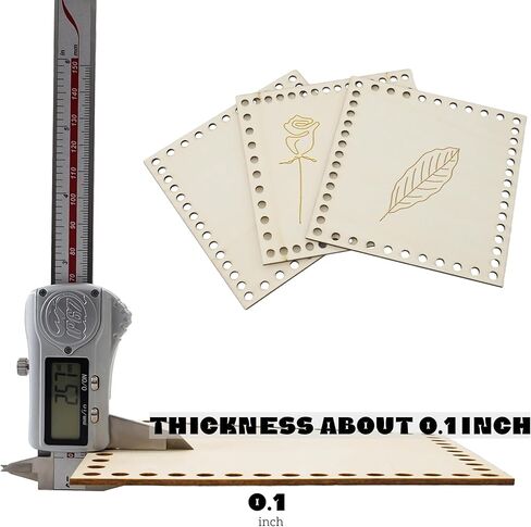 20 Pack Basswood Sheets for Crafts 6 x 6 inch Unfinished Blank Wooden Square Slice Wooden Cutouts with Holes for Laser Cutting, Wood Burning, Door Hanger, Architectural Models in Kuwait