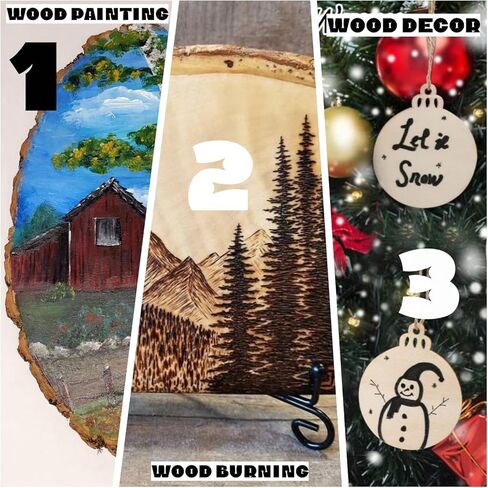 20 Pack Basswood Sheets for Crafts 6 x 6 inch Unfinished Blank Wooden Square Slice Wooden Cutouts with Holes for Laser Cutting, Wood Burning, Door Hanger, Architectural Models in Kuwait