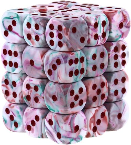 Chessex Festive 12 مم d6 Pop Art™/ كتلة النرد الحمراء™ (36 نرد) in Saudi Arabia
