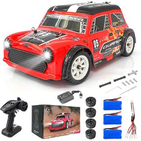 سيارة LEOSO SG1605 Pro بدون فرش RC مع جيروسكوب 1/16 RC Drift Car للبالغين بحد أقصى 60 كم/ساعة Drift RC Cars 4WD ESP سيارة تحكم عن بعد مع 3 قطع بطارية 1500 مللي أمبير مطورة (SG1605 Pro)
