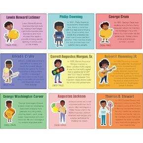 Noveread 9 Pcs Black History Month Posters 8.5x11 Inch African American Inspirational Wall Posters Motivational Famous Inventors History Classroom Posters Art Decorations for School Students Teacher in Kuwait